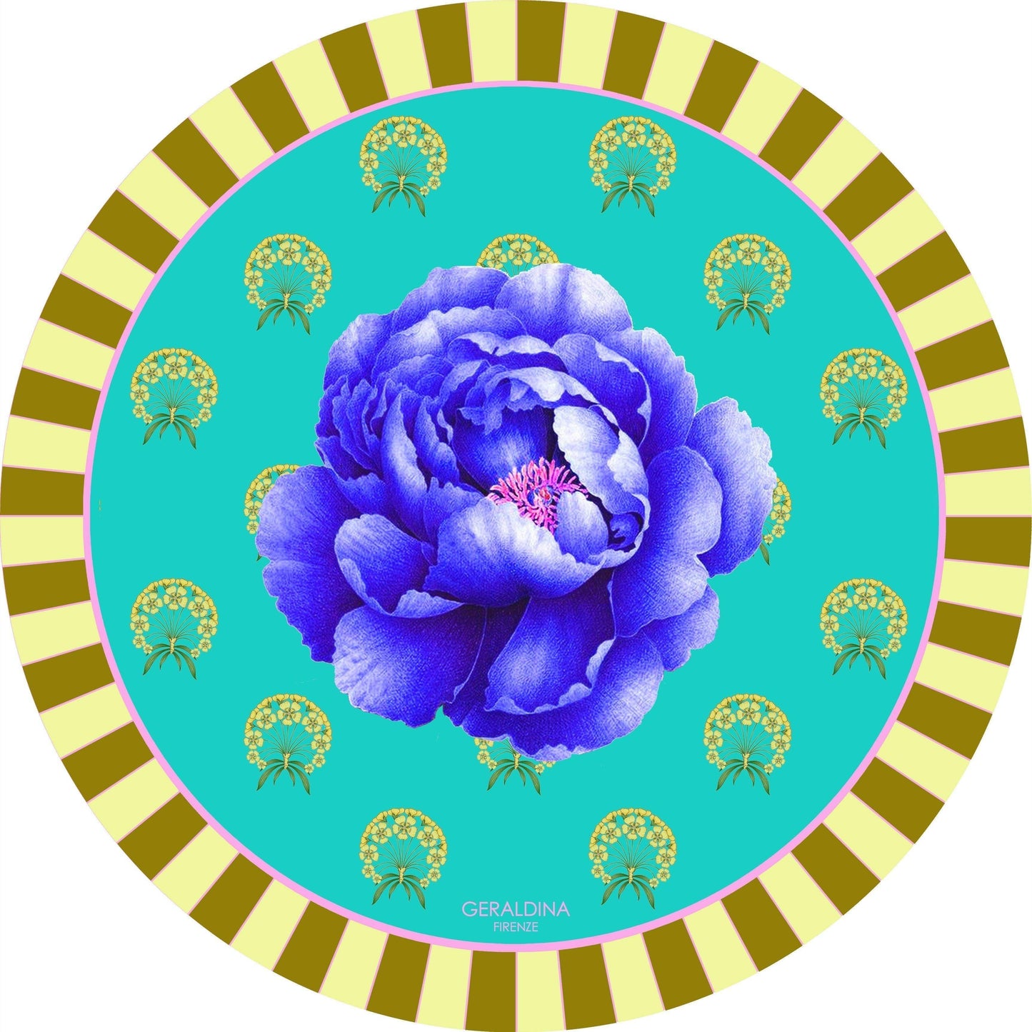 Peonia Round Placemat - Geraldina Firenze