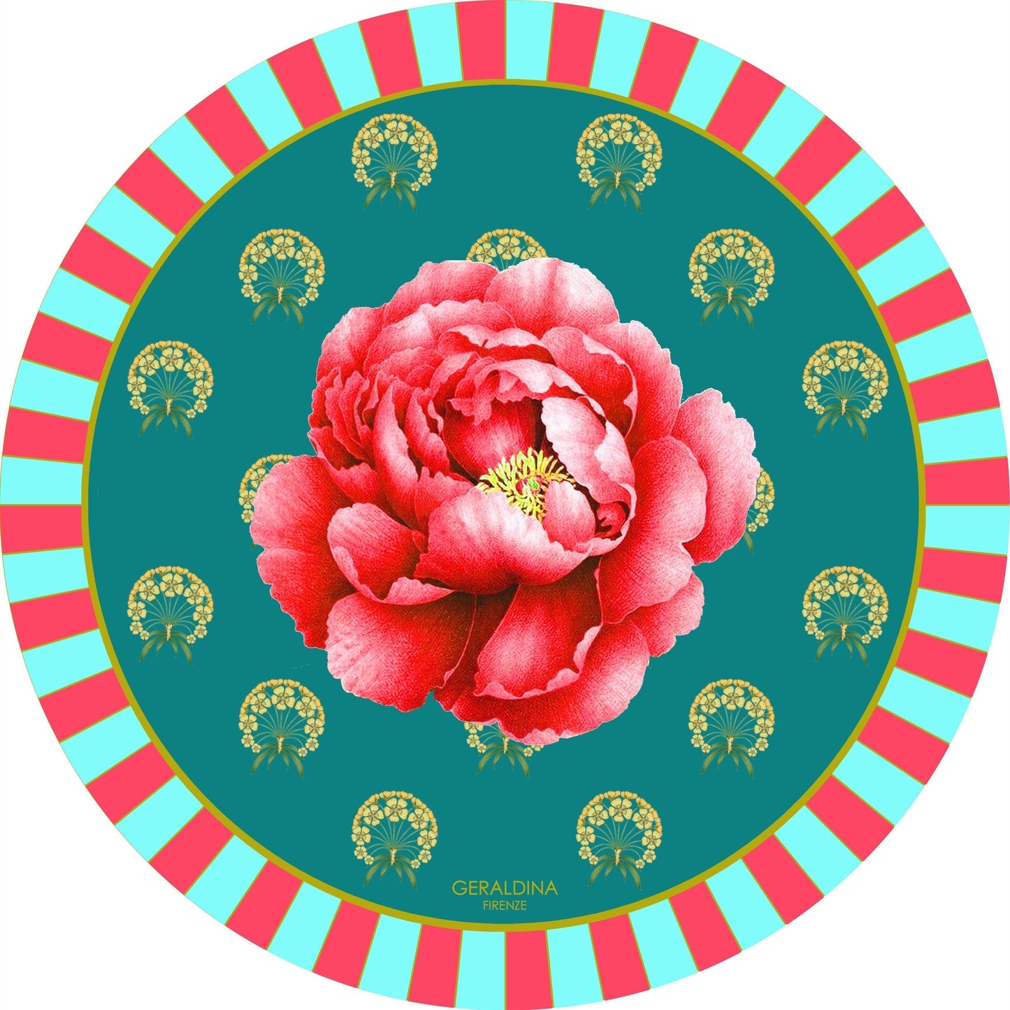 Peonia Round Placemat - Geraldina Firenze