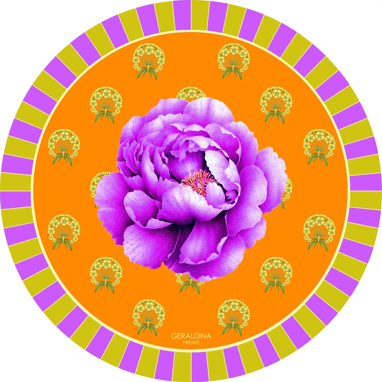 Peonia Round Placemat - Geraldina Firenze