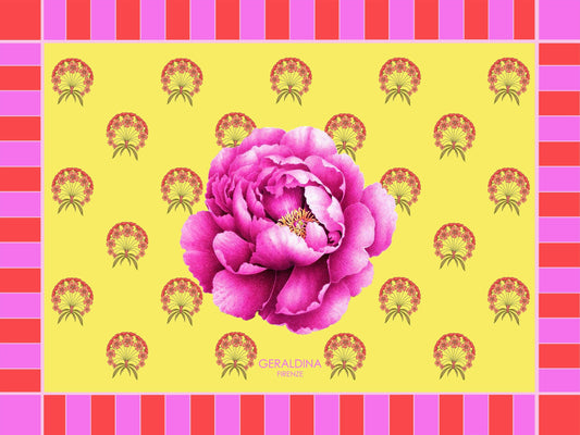 Peonia Rectangle Placemat - Geraldina Firenze