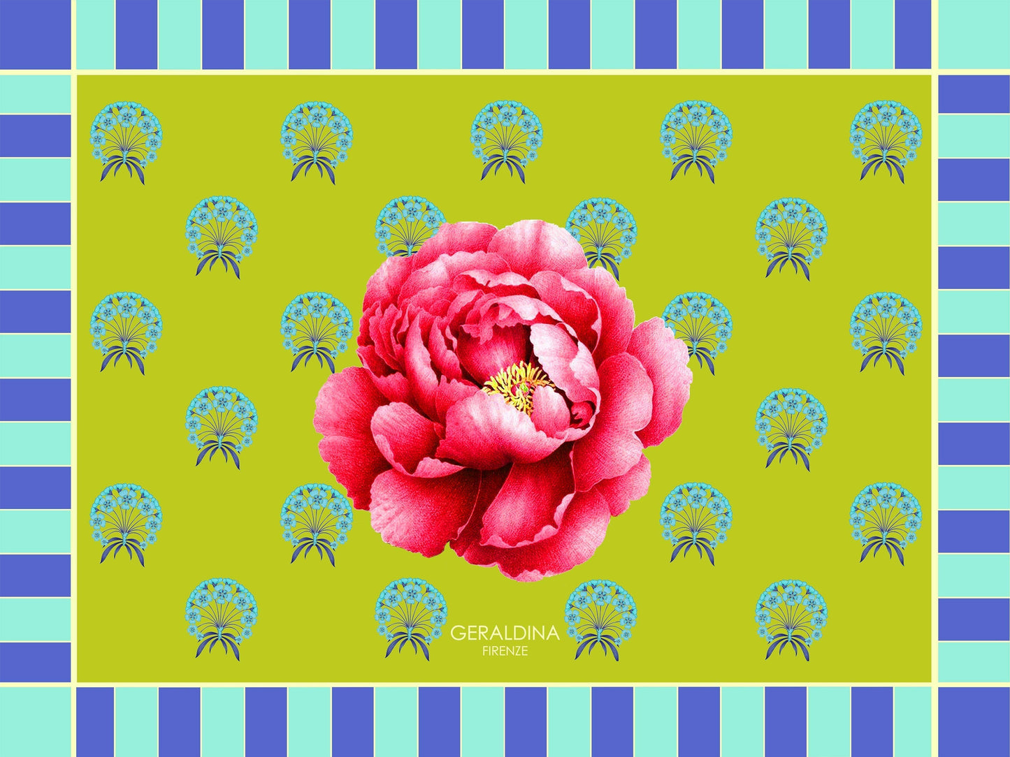 Peonia Rectangle Placemat - Geraldina Firenze