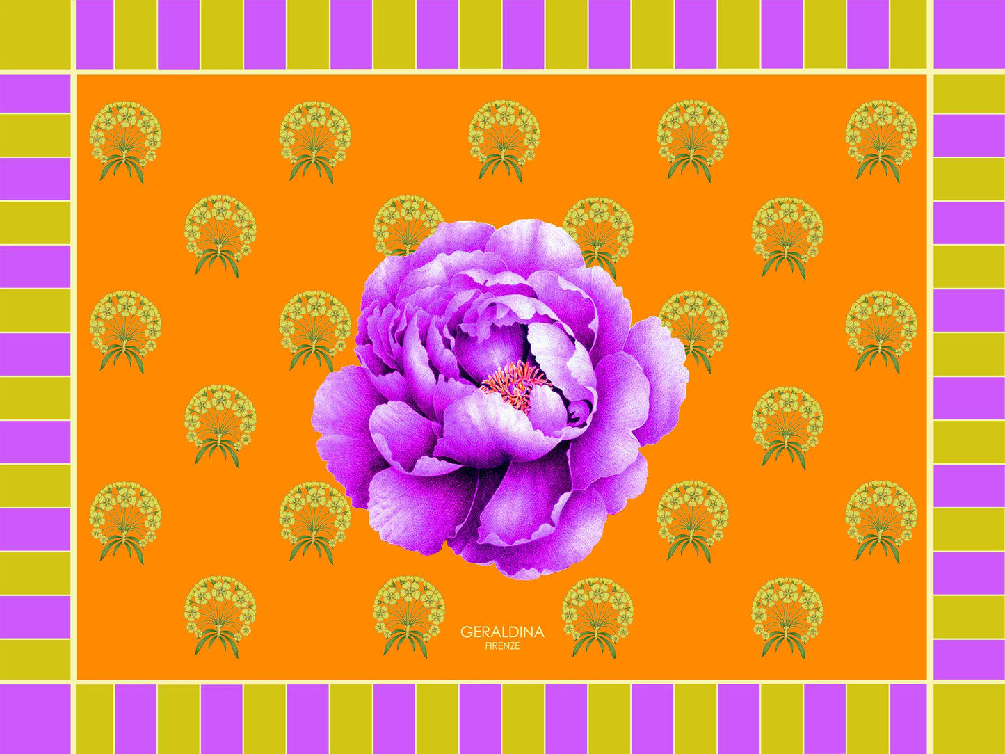 Peonia Rectangle Placemat - Geraldina Firenze