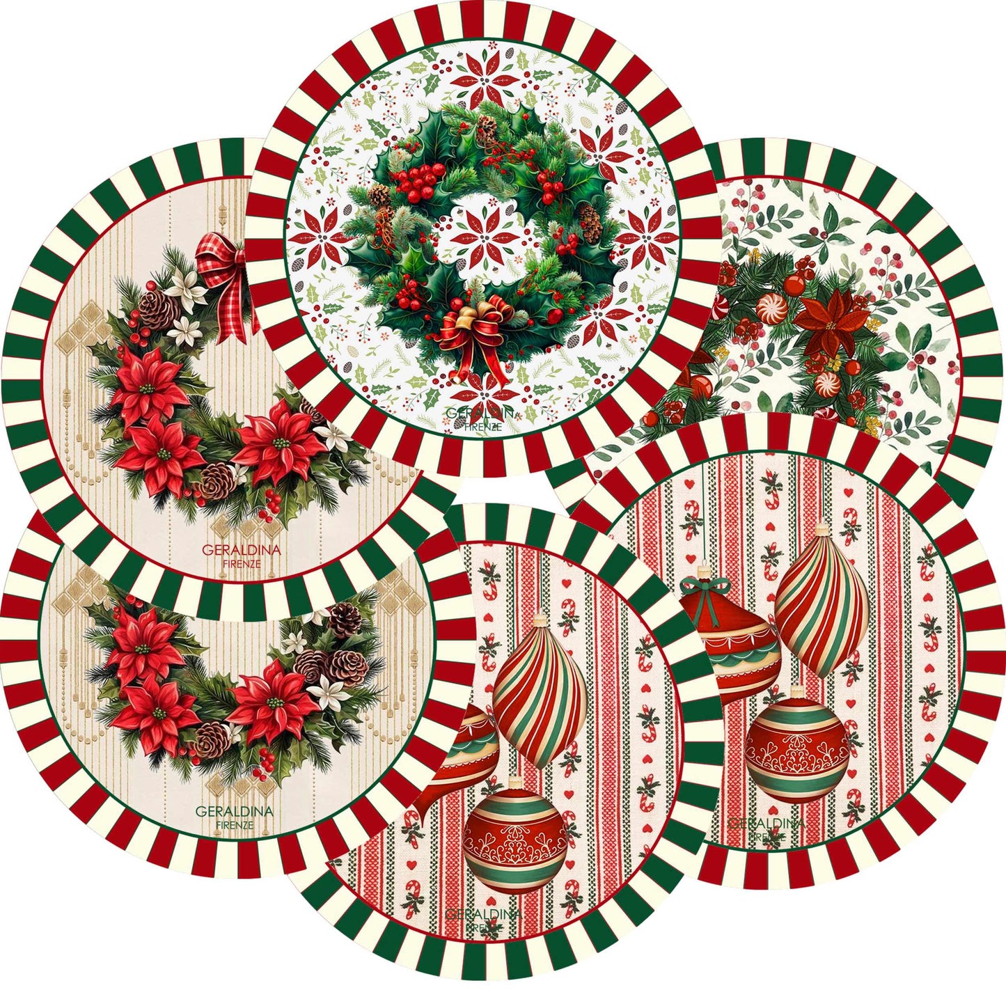 Sottobicchieri "Natale" Set di 6