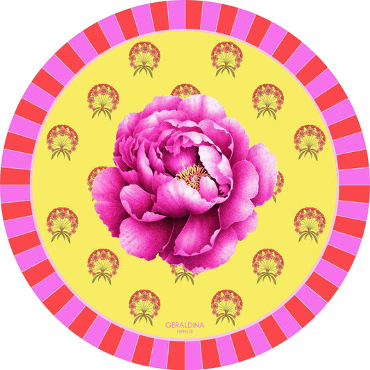 Peonia Round Placemat - Geraldina Firenze