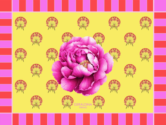 Peonia Rectangle Placemat - Geraldina Firenze